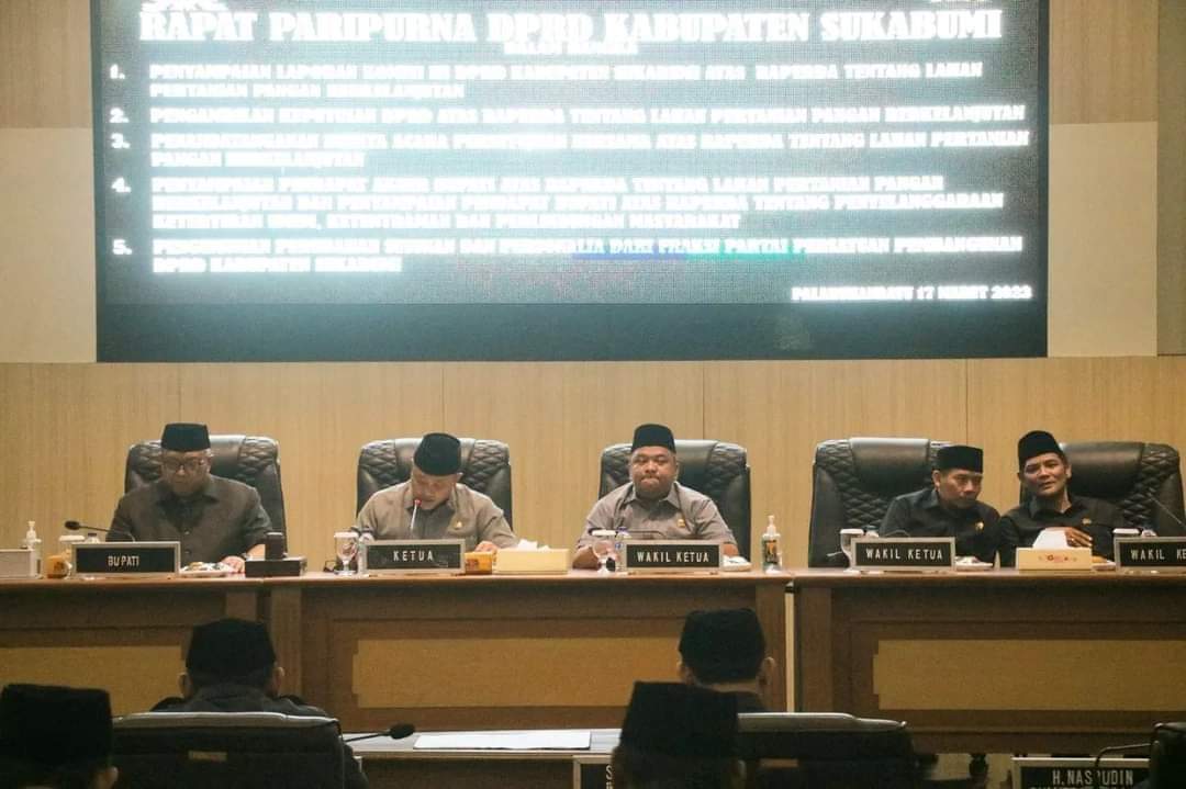 Dprd Kabupaten Sukabumi Gelar Rapat Paripurna Tentang Lp2b Ketertiban